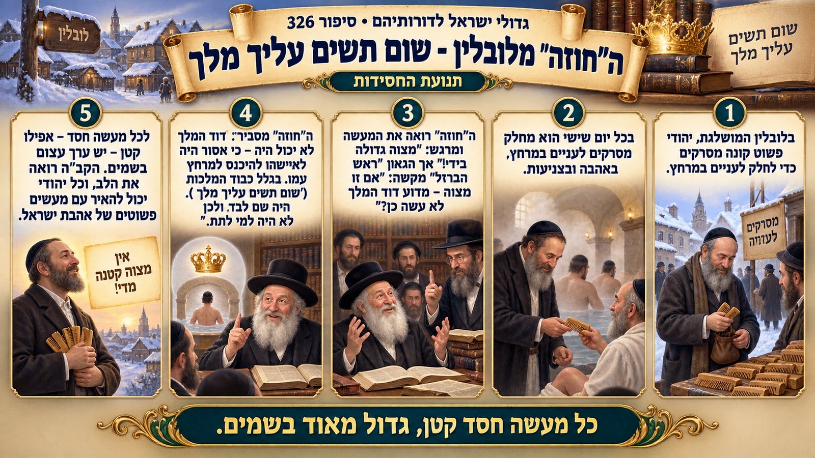 תמונת סיכום — תנועת החסידות: ה"חוזה" מלובלין - שום תשים עליך מלך